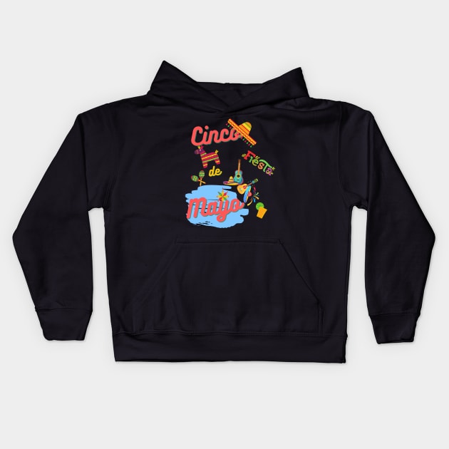 Cinco de mayo Fiesta 2023 Kids Hoodie by TibA